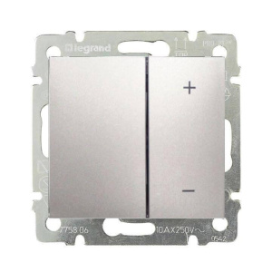 Диммер кнопочный Legrand Valena 400W алюминий 770262