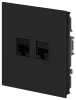 Розетка Эра Arktik 16-3108-05 информационная двойная 2XRJ45 антрацит Б0070488