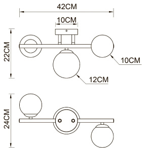 Потолочная люстра Arte Lamp Gemini A2243PL-3PB