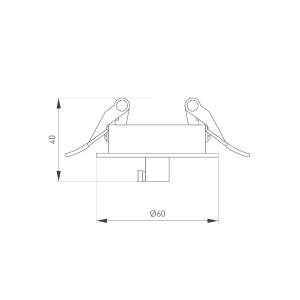 Чаша потолочная встраиваемая Arlight SPX-CANOPY-R60-C4 (WH) 046009