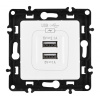 Розетка USB 2.1А+1А Arte Milano 217.46-1.white