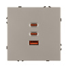 Механизм розетки с быстрой USB зарядкой Arlight SCT-NOBE-MUACC-SFPL-FC-CA (65W, QC3) 061835