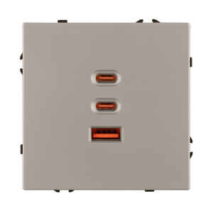 Механизм розетки с быстрой USB зарядкой Arlight SCT-NOBE-MUACC-SFPL-FC-CA (65W, QC3) 061835