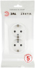 Розетка Эра Arktik 16-2105-08 двойная с заземлением 2X2P+E Schuko со шторками 16А-250В белый матовый Б0070461