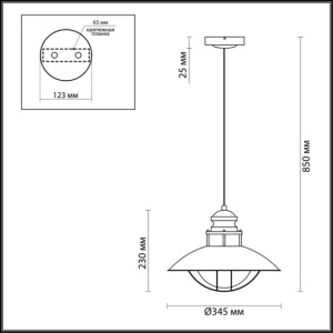 Подвесной уличный светильник Odeon Light 4164/1