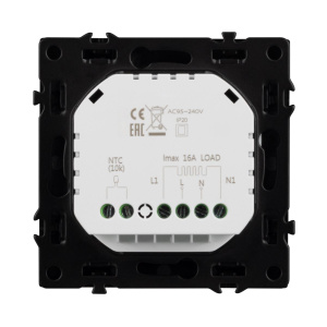 Терморегулятор эл тёплый пол черный оникс Arlight SWT-MTE-PL-BK (95-240V, 16A, датч пола + возд) 058345(1)