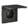 Розетка с защитными шторками и крышкой Voltum S70 VLS040306 (титан)