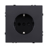 Розетка штепсельная SCHUKO 16A/250 В, черный матовый Kollinger Eclipse EC-014BK
