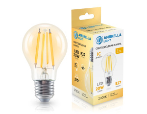 Филаментная светодиодная лампа Ambrella Light Bulbing E27 20W 2700K 602013