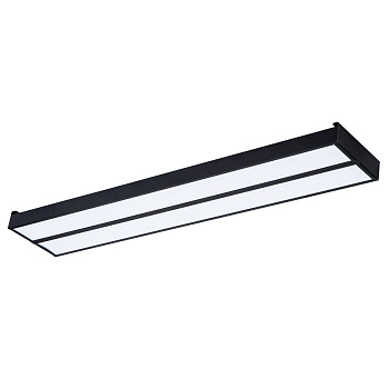 Светодиодная панель Uniel ULO-K15A 2x22W/4000K/L100 IP44 BLACK UL-00012557