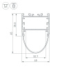 Алюминиевый профиль Arlight ARH-Line-B-3652-2000 Anod 036347