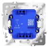 Проходной переключатель одноклавишный с подсветкой Voltum S70 VLS010402 (белый матовый)
