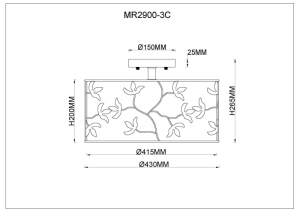 Потолочный светильник MyFar Ясмина MR2900-3C