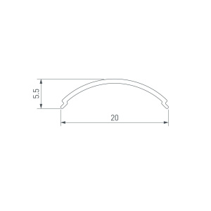 Экран Arlight SL-KANT-H16-2000 ROUND BLACK (Пластик) 065411
