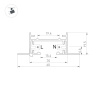 Шинопровод Arlight LGD-2TR-TRACK-F-1000-BK-M (C) 038672