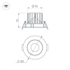 Встраиваемый светильник Arlight MS-FORECAST-BUILT-TURN-R102-12W Warm3000 037188(1)