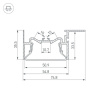 Алюминиевый профиль Arlight Foled-50-Ceil-Side-2000 035770