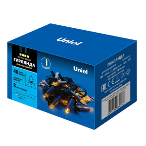 Светодиодная гирлянда Uniel Свеча (UL-00007246) теплый белый ULD-S0800-040/SGA Warm White IP20 Candles