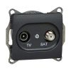 Розетка TV-SAT оконечная 1DB Systeme Electric Glossa Антрацит GSL000797