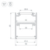 Алюминиевый профиль Arlight SL-ARC-5060-Line-2500 White 032689