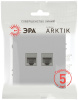 Розетка Эра Arktik 16-3108-03 информационная двойная 2XRJ45 алюминий Б0070486