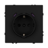 Розетка зк со шторками с USB тип C+С софт-тач черный оникс Arlight SCT-MUCC-SFPL-BK (250V, 16A) 061813(1)