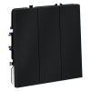 Выключатель трехклавишный Voltum S70 VLS030107 (графит)