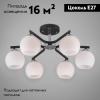 Потолочная люстра Eurosvet Blasco 30145/6 хром/венге