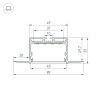 Профиль Arlight LINIA45-FANTOM-3000 ANOD (Алюминий) 059471
