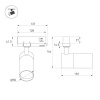 Трековый трехфазный светильник Arlight LGD-ARTEMIS-TRACK-4TR-R55-12W Warm3000 (WH, 8-80 deg, 230V, TRIAC) (IP20 Металл) 058639