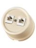 Розетка двойная компьютерная RJ45 сл. кость Болонь TDM Electric SQ1820-0351