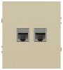 Розетка Эра Arktik 16-3108-04 информационная двойная 2XRJ45 шампань Б0070487