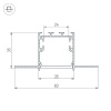 Профиль Arlight SL-LINIA32-FANTOM-3000 ANOD 036225