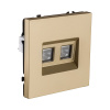 Розетка двойная Ethernet RJ45 Cat.6, золотой Kollinger Eclipse EC-018GD