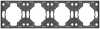 Рамка для розеток и выключателей Эра Arktik 16-5004-06 на 4 поста графит Б0070579
