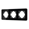 Рамка на 3 поста стеклянная Arlight FRM-OMALI-GS-3-BK 049697