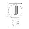 Лампа светодиодная филаментная Uniel LED-G45-4W/3000K/E27/CL GLY01TR UL-00011940