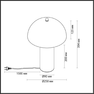 Настольная лампа Odeon Light Rufina 7089/2T