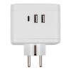 Разветвитель сетевой с выключателем Uniel S-GES2-16SBUC WHITE UL-00011245