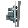 Выключатель двухклавишный Stekker Эмили RSW10-5116-10 платиново-серый soft touch 50823