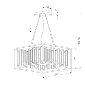 Подвесная люстра Bogate's Cella 312/6 Strotskis a049112