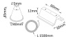 Подвесной комплект для шинопровода Crystal Lux CLT 0.210 CLT 0.210 03 WH