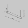 Линейный подвесной светильник Maytoni Technical 3000K 35x67 (Черный, 1 м) LL312043