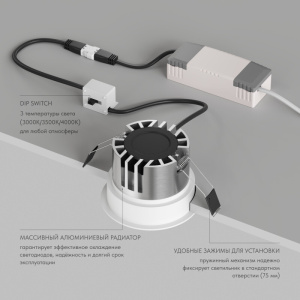 Встраиваемый светильник Denkirs Shine Glow DK2431-WH