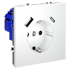 Розетка с USB, A+C Voltum S70 VLS040502 (белый матовый)