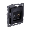 Розетка двойная TV (мама) + RJ45 Cat.6, черный Kollinger REA-012BK для Aspekt, Eleganz, Reflex