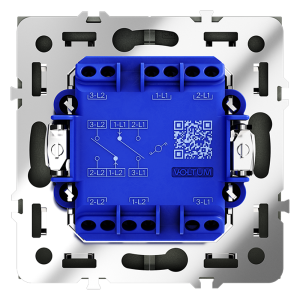 Проходной переключатель двухклавишный Voltum S70 VLS020307 (графит)