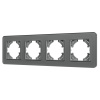 Рамка на 4 поста стеклянная Arlight FRM-OMALI-GS-4-GR 049702