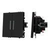 Механизм выключателя двухклавишный проходной Arlight LED SWT-NOBE-MKP2-SFPL-L-BK (230V, 10A) 054267
