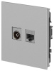 Розетка Эра Arktik 16-3110-03 комбинированная RJ45+TV алюминий Б0070496